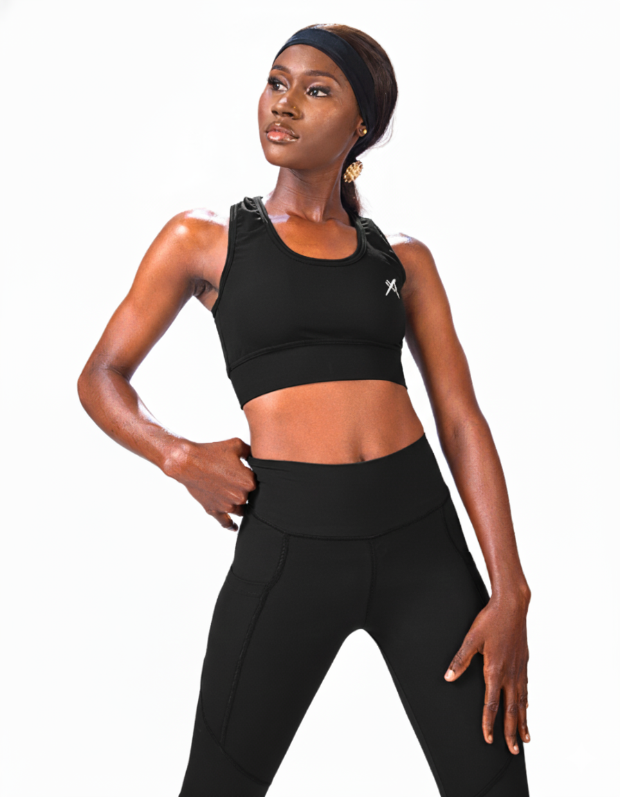 Women's Training Bra Top - Black