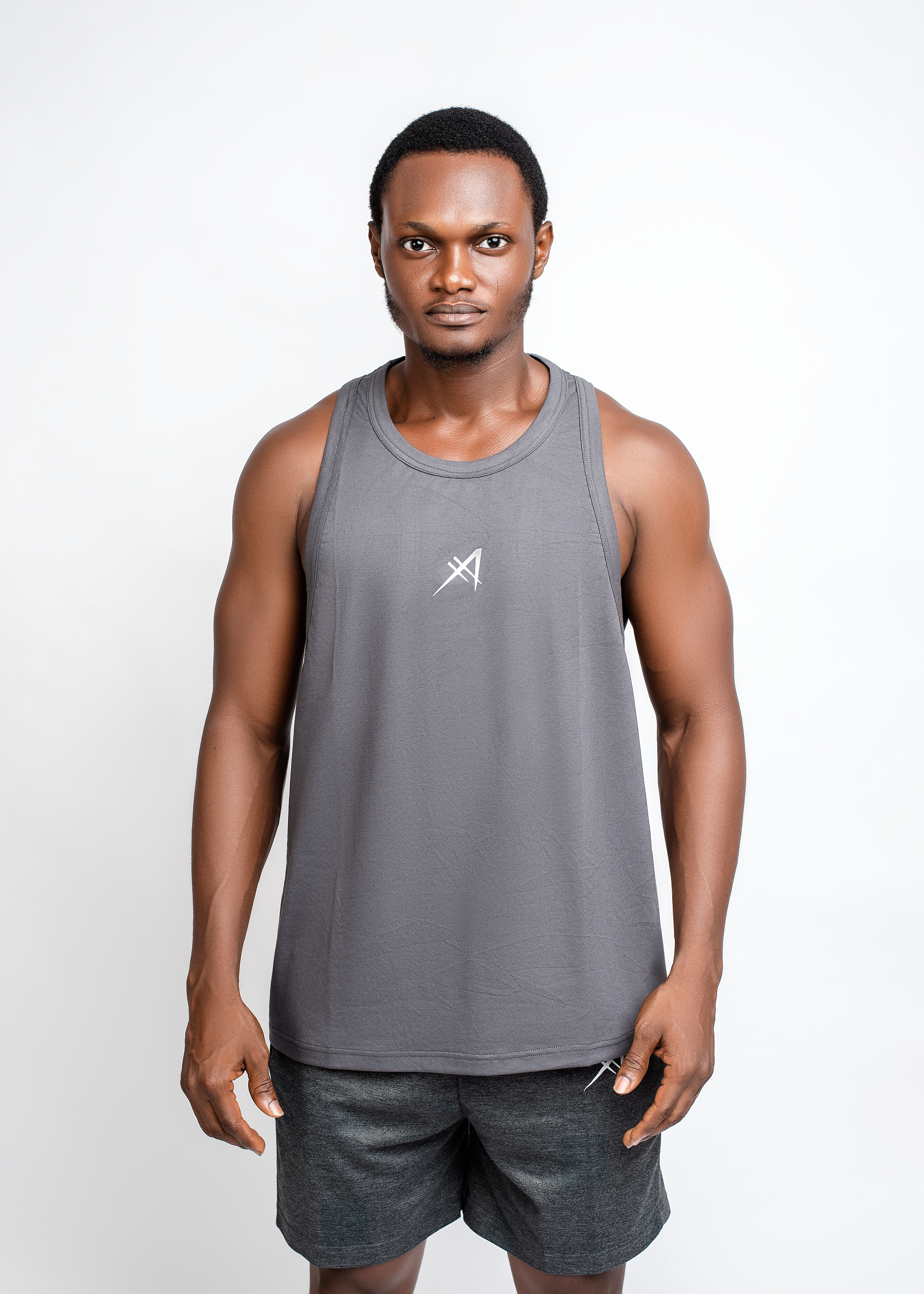 Grey workout best sale top