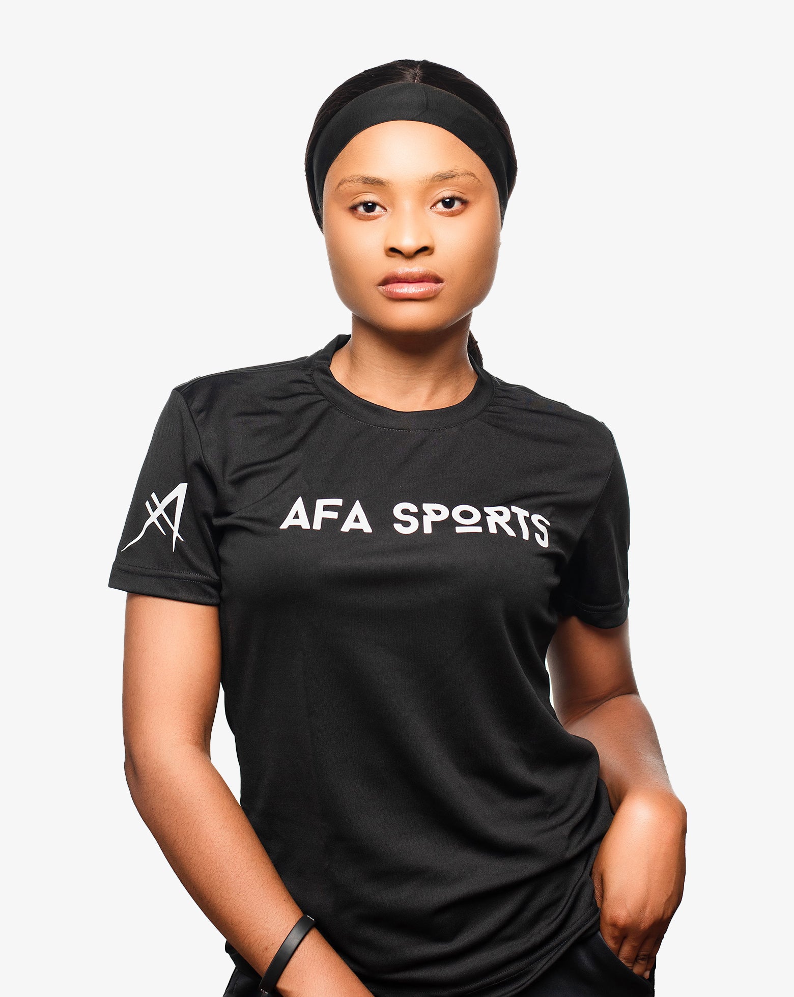 Women's Active AFA Sports Tee- Black