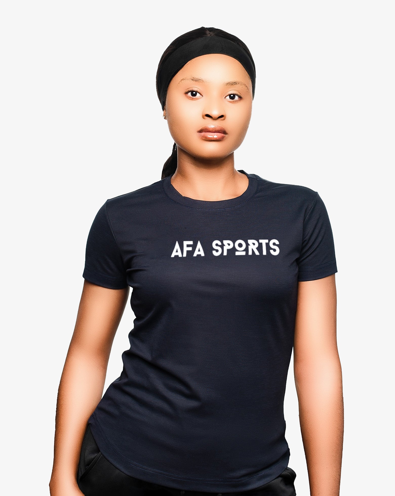 Women's Active AFA Sports Tee- Navy Blue